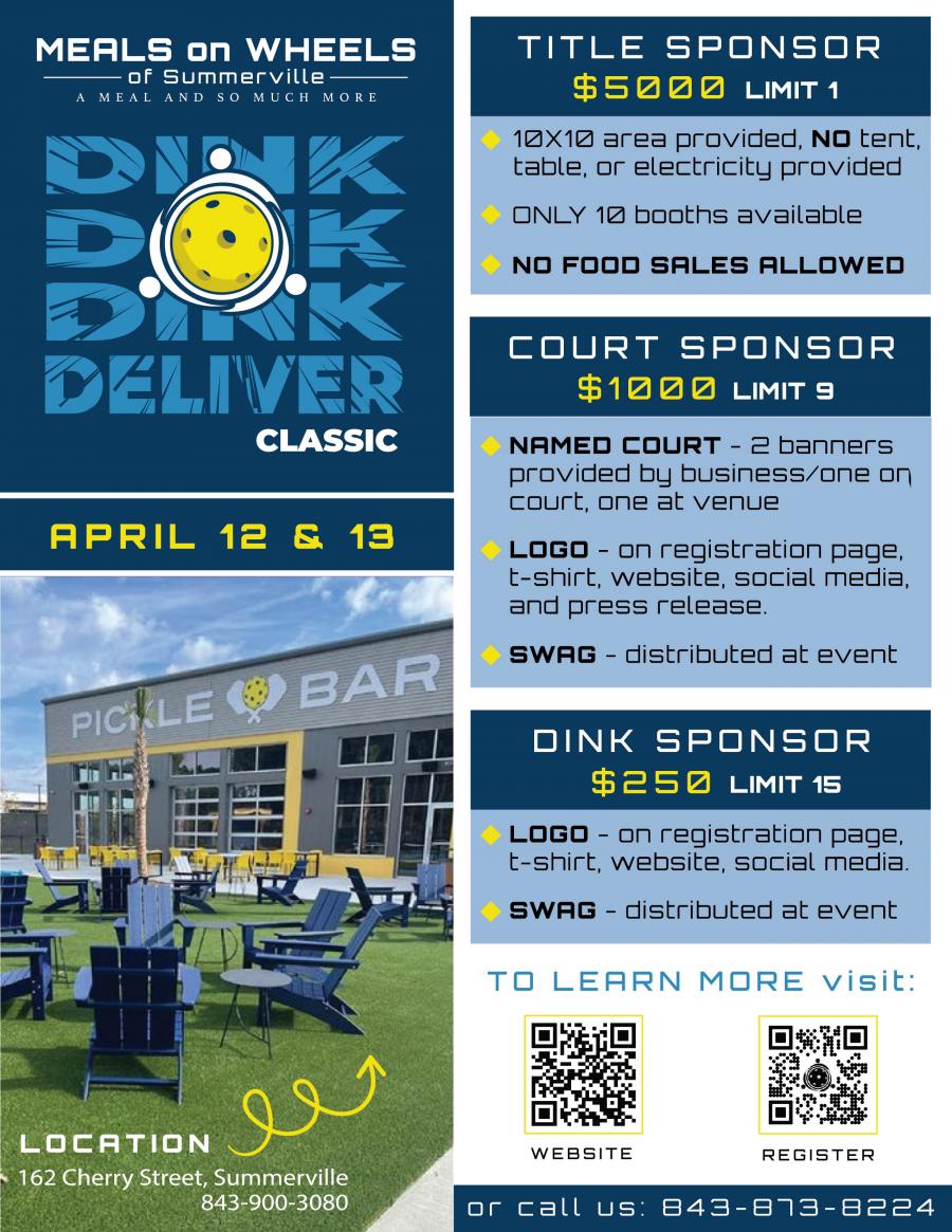 Dink and Deliver Sponsorships 2025