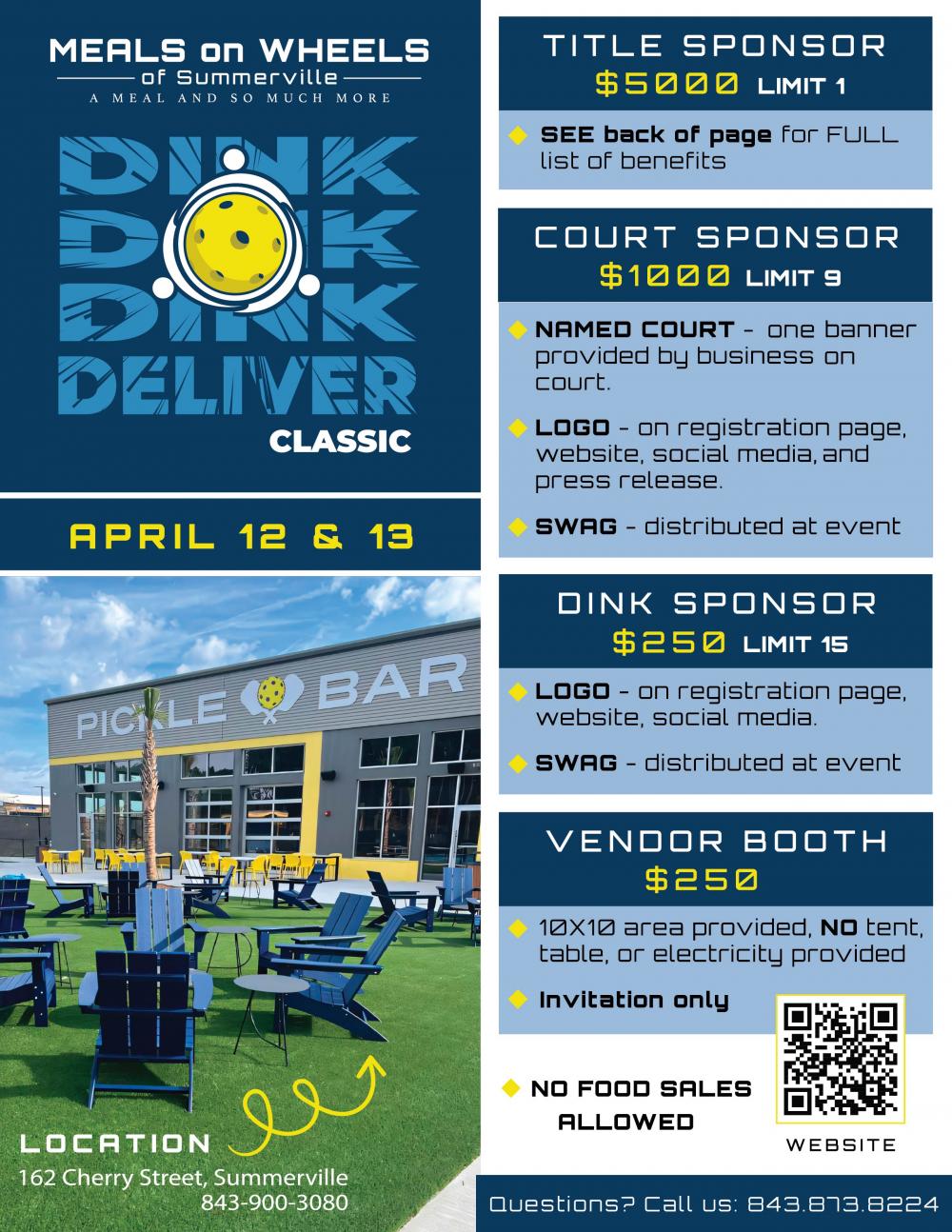 Dink and Deliver Sponsorships 2025